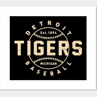 Vintage Detroit Tigers 2 by Buck Tee Original Posters and Art